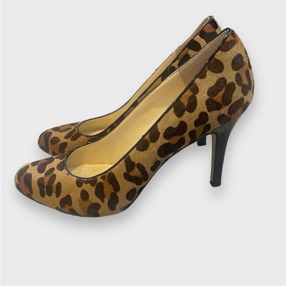 Max Studio Calf Leather Animal Print Pumps